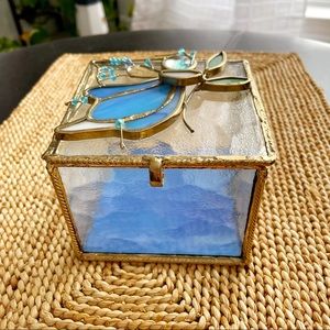 Leaded Glass Jewelry/Trinket box